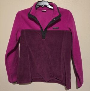 Columbia Magenta and Plum Fleece Pullover